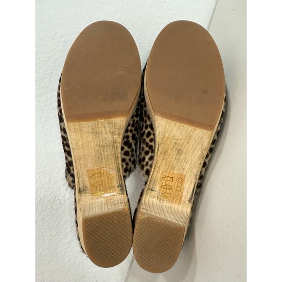 Madewell The Ruby Clog in Dotted Calf Hair Driftwood Grey Multi Women's Size 7 - Picture 10 of 12